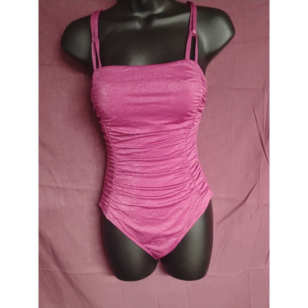Womens Cupshe Glitter Small Swimsuit One Piece Purple